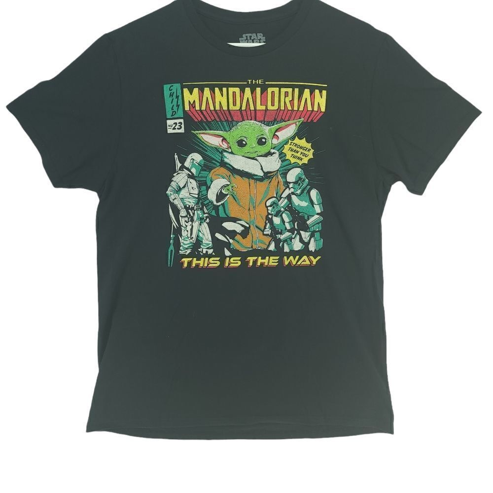 NWT Star Wars Mandalorian Large Black Graphic T-shirt